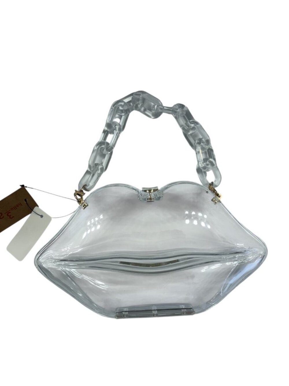 Lips Shaped Bag - Kisses Purse- Hard-shell Crossbody / Clear - NWT - Picture 3 of 12